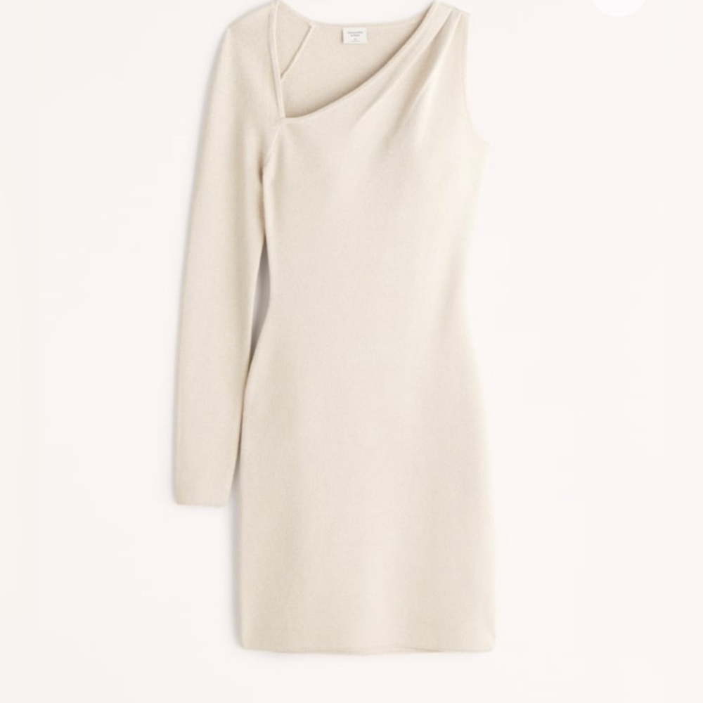 One shoulder sweater dress